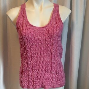 Vici Fuchsia Cable Knit Tank Top